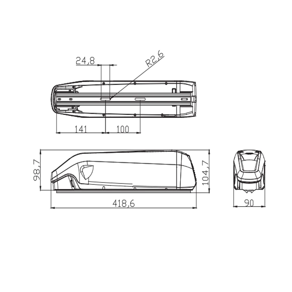 Original 36V 13Ah 14Ah 15Ah 16Ah 17.5Ah Down tube Battery for Prophete AEG Prophete Entdecker Lastenrad 28\