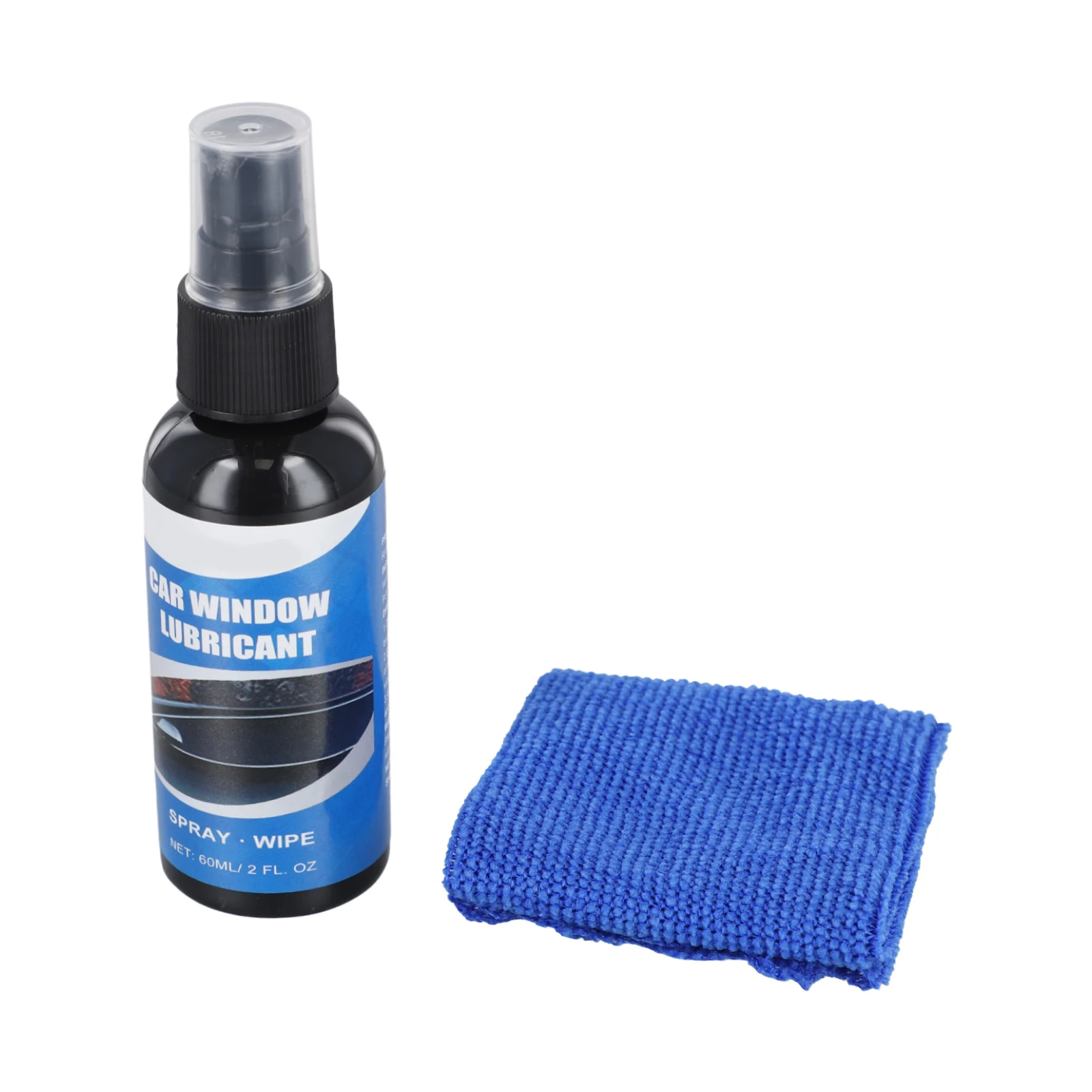 60ml Car Window Lubricant Rubber Door Rubber Strip Car Softening Maintenance Eliminates Noise Car Products Repair Tool W/ Cloth