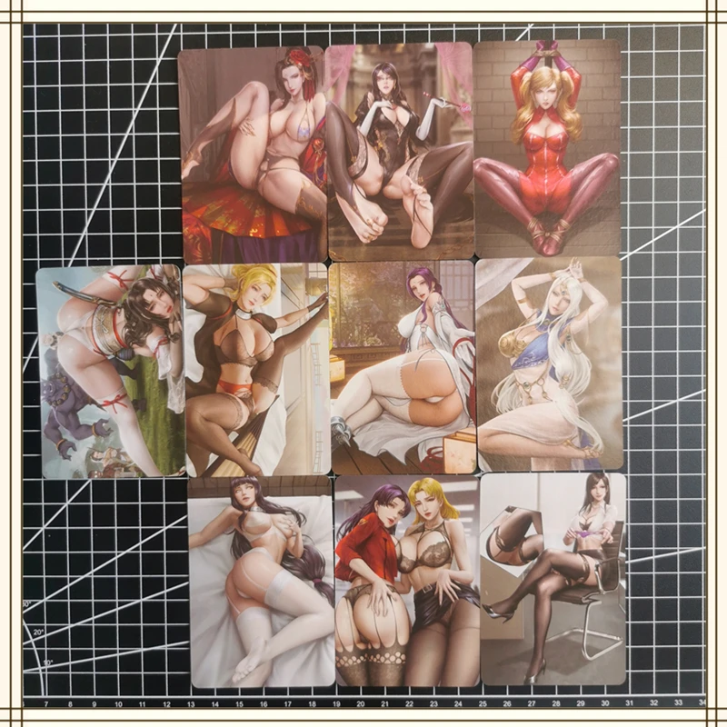 10pcs Homemade Anime Seishoujyo Cards Girl Character Series ACG Sexy Nude Cards Kawaii Toys Gifts Games Comics Collection Cards