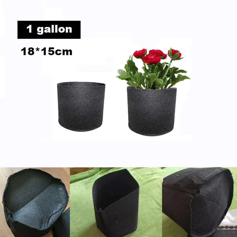 1 Gallon Grow Bag Plant Flower Pot Potato Strawberry Fabric Vegetable Growing Gardening Home Garden Supplies Tools F1