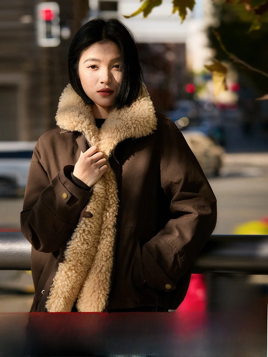 

Women's Parka Sle down Jaet 90% White Du down Fur Collar Turn-down Collar Warm Casual Outerwear Spring Autumn Winter