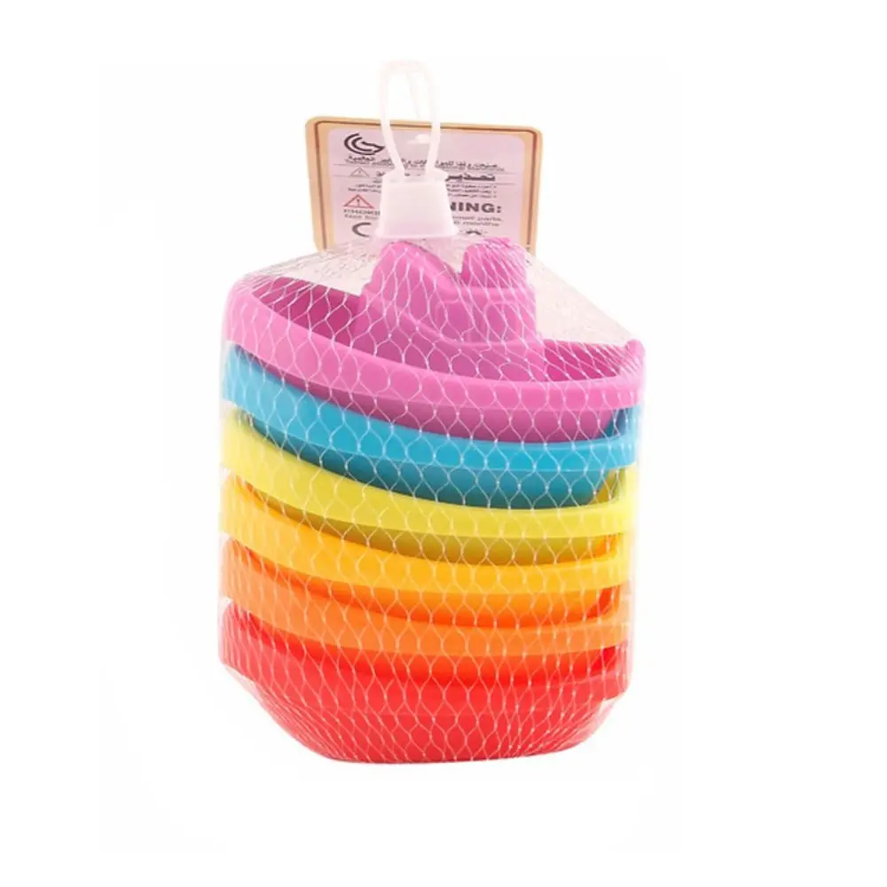 Cartoon Bear Stacking Ring Tower Early Education Montessori Stacking Nesting Circle Toy Sensory Toys Building Block Stacking Cup