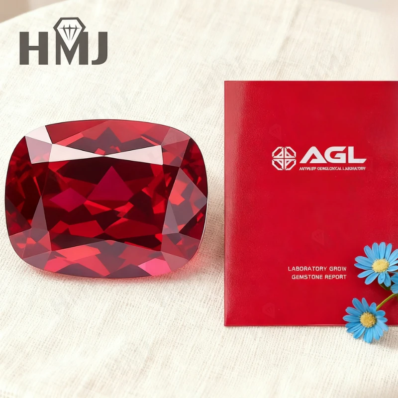 

Рубиновая прямоугольная удлиненная подушка в форме голубиного крово-красного цвета, выбираемая сертификат AGL, кольцо, ожерелье, серьги, основные материалы, сделай сам