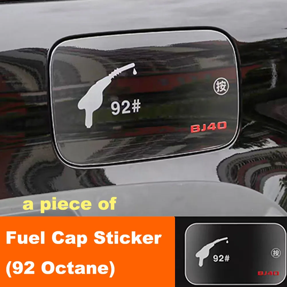 Custom Fuel Tank & Charging Lid Anti-scratch Protector Sticker Fit For BAIC BJ40 Extended Range 2024-2026 ﻿ ﻿