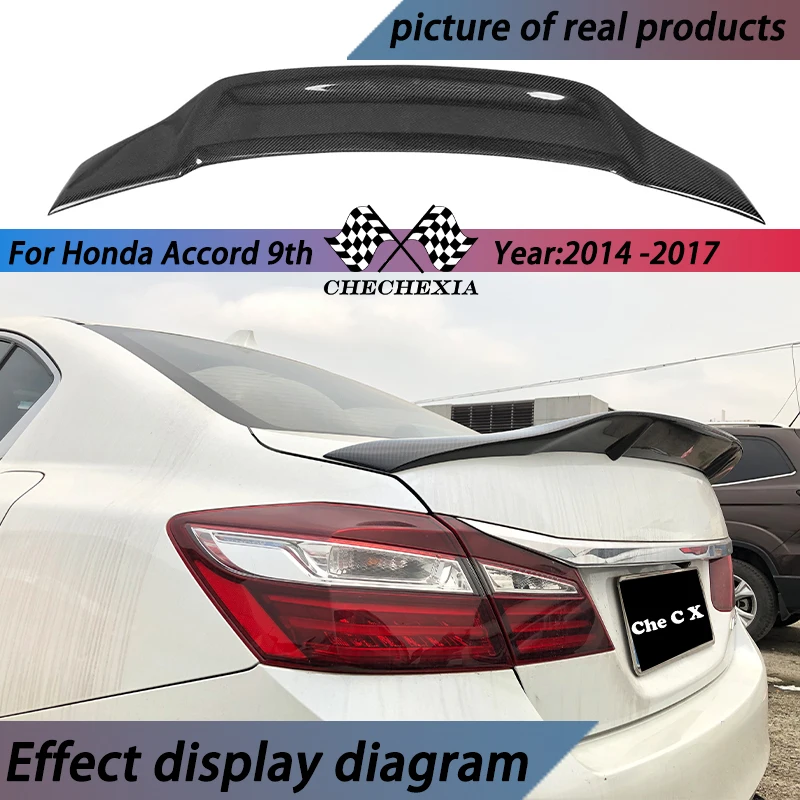 

Car-styling R Style Luster Carbon Fiber/FRP Rear Trunk Spoiler Wing Fit for Honda Accord 2014 - 2016