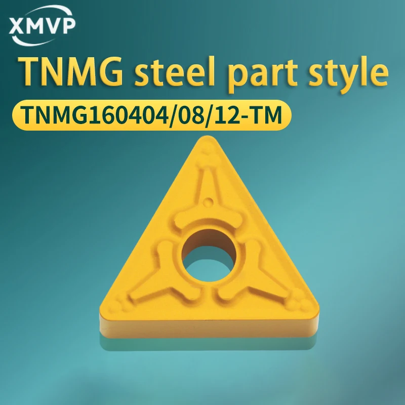 

Triangular CNC turning inserts TNMG160404/08/12-TM steel parts, model number BP8018 turning tool grains