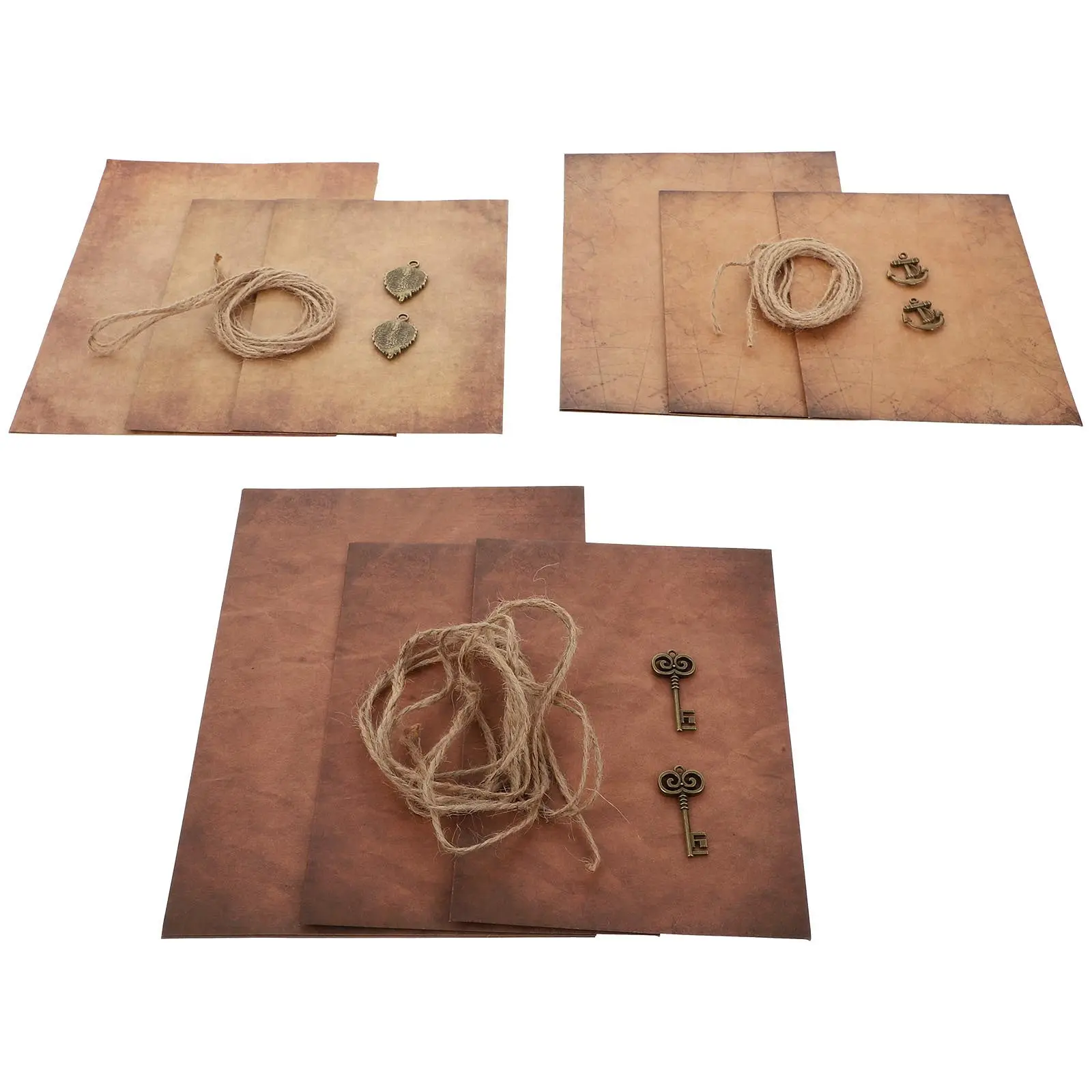 Vintage Letter Paper with Envelopes Looking Kraft Paper Set Retro Writing Stationery for Blessing Confession
