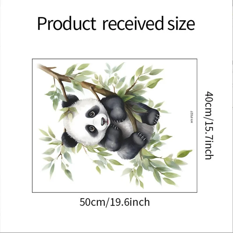 Cartoon Branch Panda Wall Stickers For Children\'s Bedroom Kids Room Home Decoration Self Adhesive Home Decor Wallpaper Murals