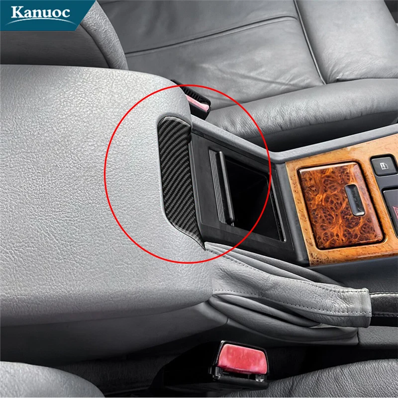 

Carbon Fiber Armrest Box Switch Stickers Cover Trim For BMW 5 Series 1998 1999 2000 2001 2002 2003 Car Interior Accessories