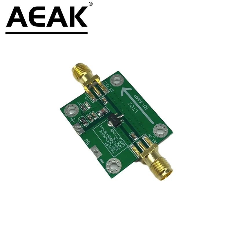 Radio frequency amplifier with 20dB gain, operating frequency range from 50M to 6000Mhz