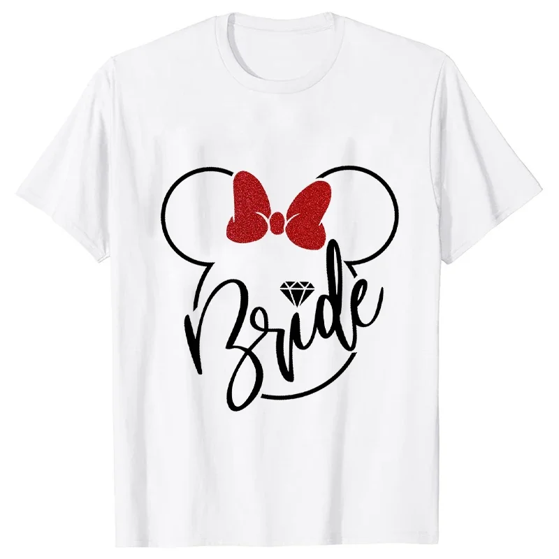 Bride Squad Tops Team Bride T-shirts Bridesmaid Tshirts Bachelorette Party Tee Shirt Bridal Shower Wedding Party EVJF T-shirts