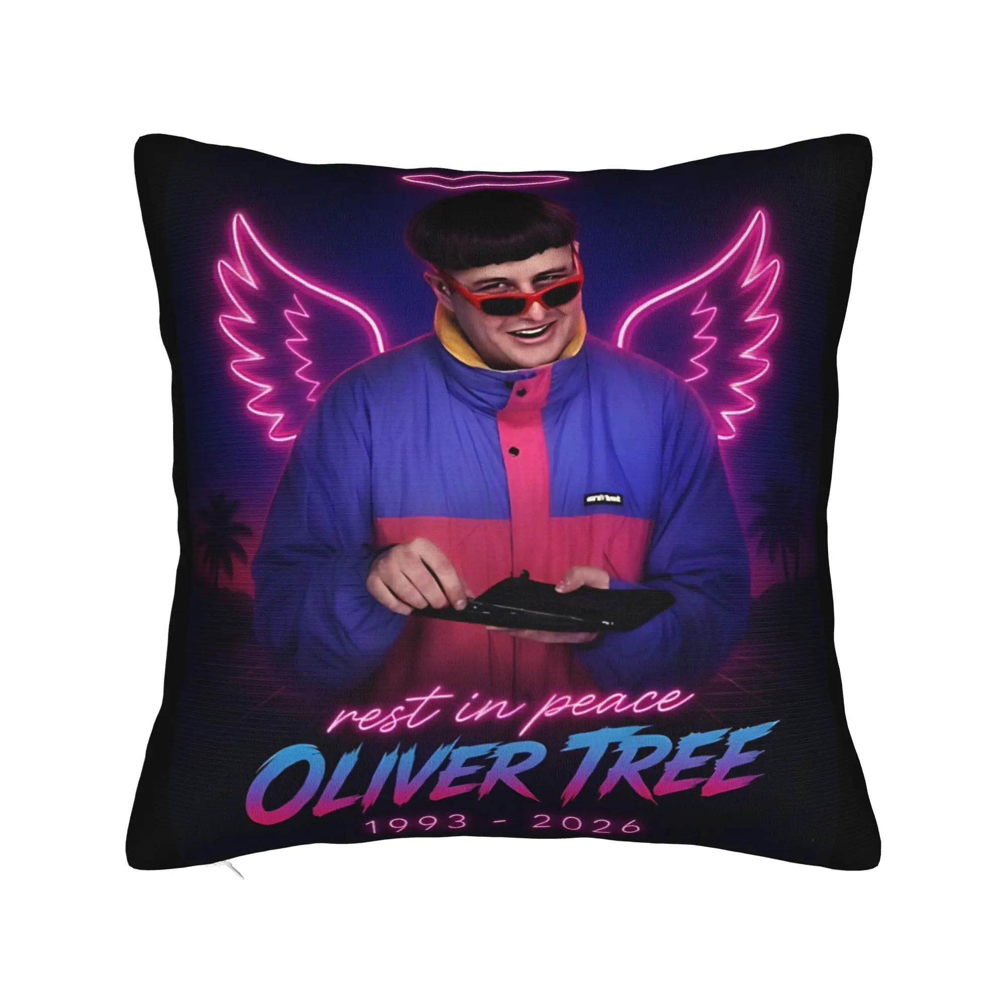 Oliver Tree Rest In Peace 1993 to 2026 Pillow Case  Graphic Pillow Cover For Sofa Bedroom Home Decor Retro Trendy Cushion Cover