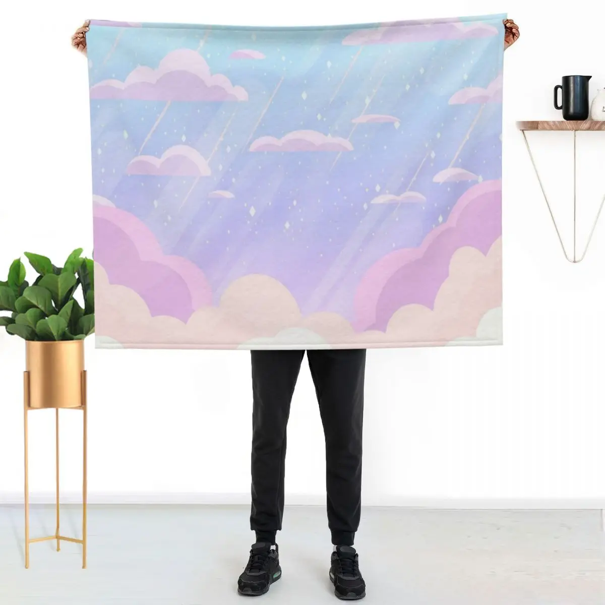

Pastel Heaven Throw Blanket Ultra Soft Flannel Fleece Blanket for All Seasons