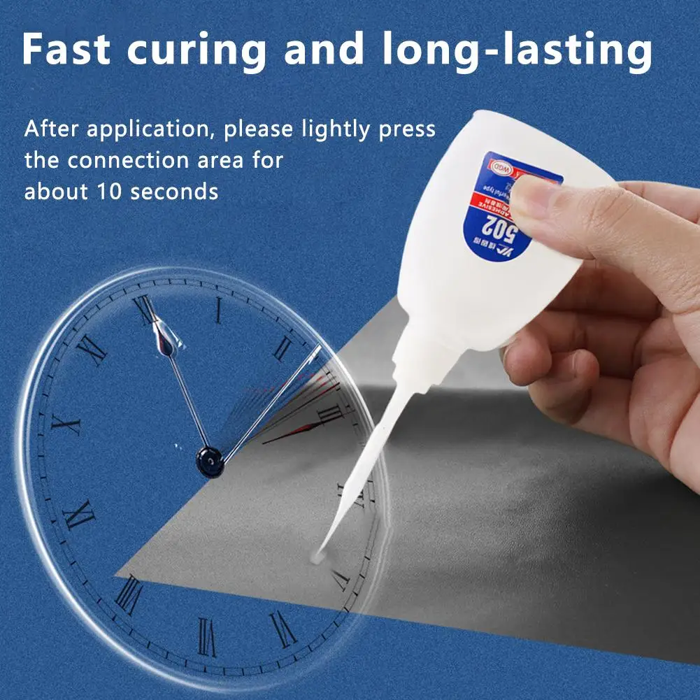 502 Super Glue Instant Quick-drying Cyanoacrylate Adhesive Leather Rubber Wood Metal Strong Bond Liquid Glue Tool