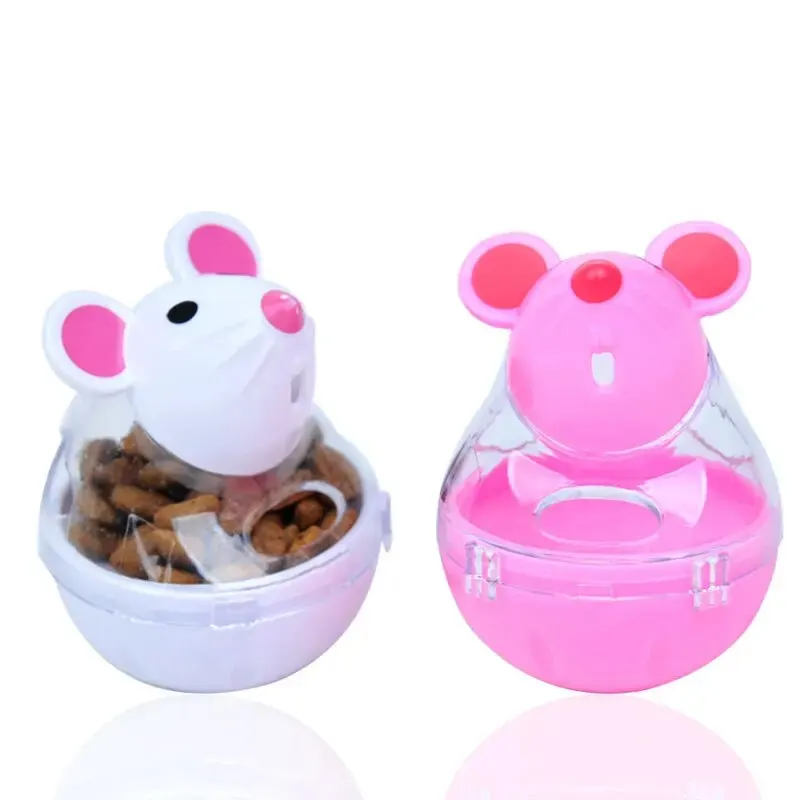 Mouse Tumbler Spill Pet Fun Puzzle Cartoon Cat Toy