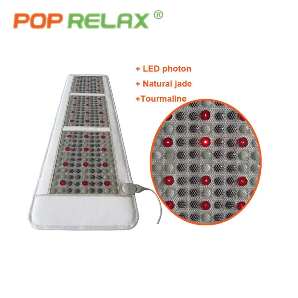 2025POP RELAX  jade tourmaline mattress price led light mat  VLF FIR thermal massage MAT  heating pads