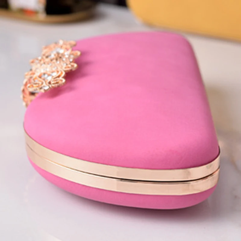 Light Pink Purse Ladies Elegant Bride Vintage Handbags for Women Designer Luxury Crossbody Bag Brand Velvet Evening Clutch Bag