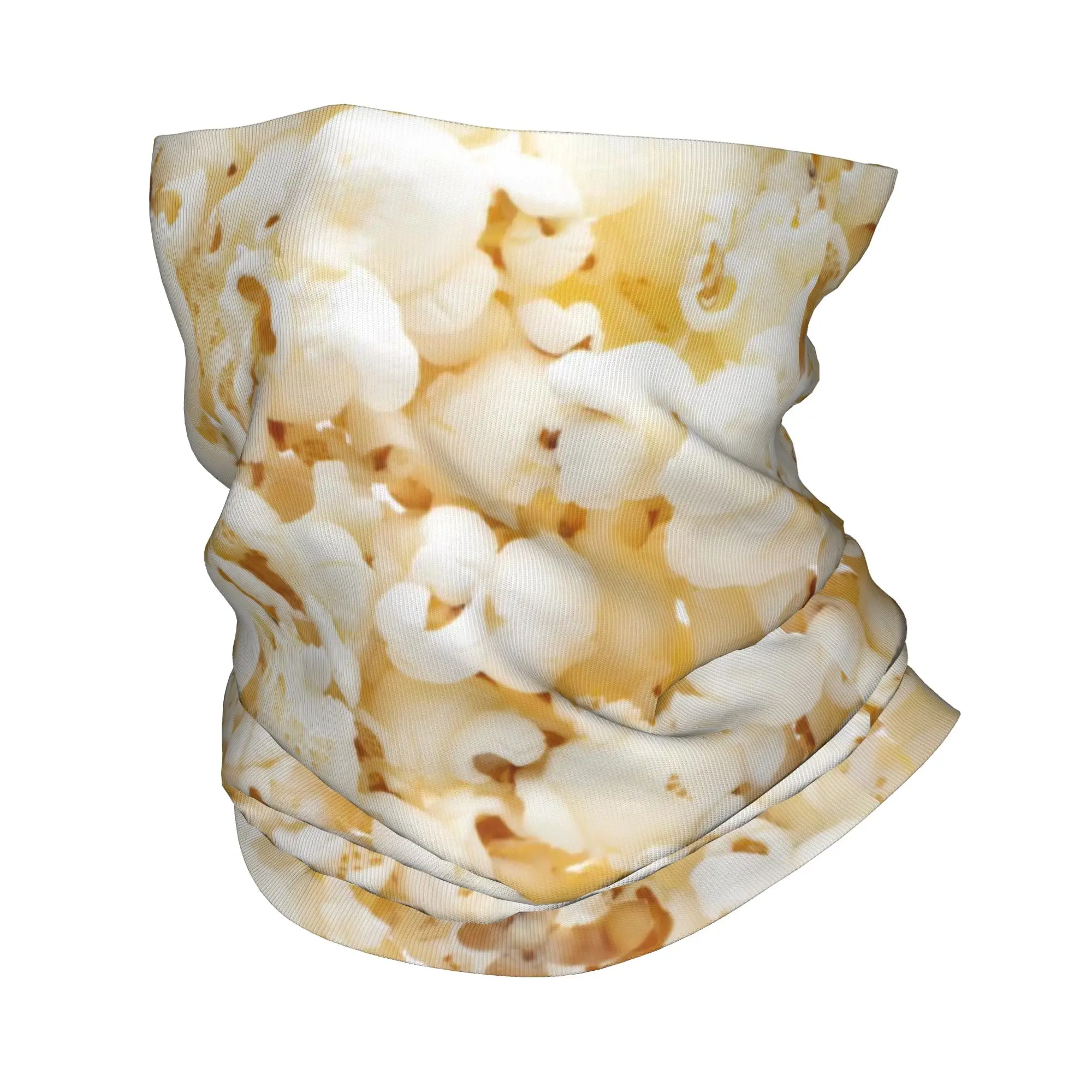 

Delicious Food Pattern Popcorn Bandana Neck Cover Printed 3D Balaclavas Face Scarf Warm Cycling Riding Men Women Adult Washable