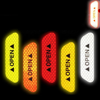 4Pcs/Set Car sticker Door Safety Warning Reflective Stickers Reflective Strip Warning Luminous Universal Accessories