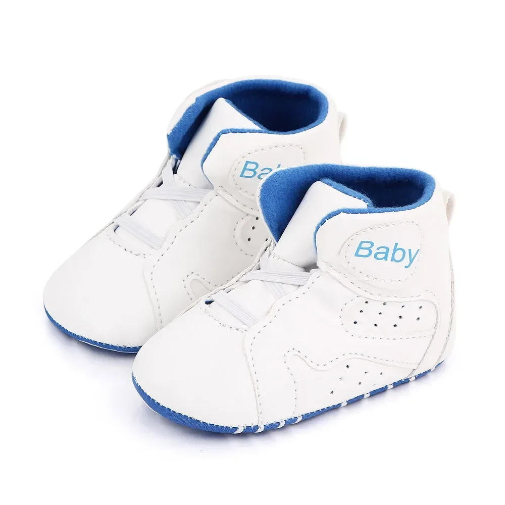 Meckior 2024 New Baby Boys Girls Sneakers Soft Bottom Non-slip Baby Soccer Basketball Sports Shoes First Walker Crib Shoes