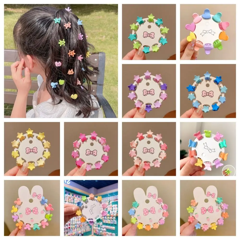 Girls Colorful Flower Star Crown Small Hair Claws Barrettes Cute Hair Claw Crab Clips Cartoon Hairpins Kids Hair Accessories