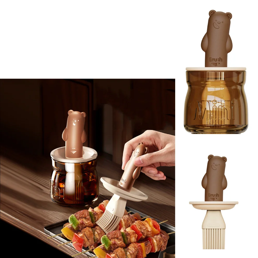 

An oil brush bottle - equipped with a compact and cute-looking brush, ideal for outdoor picnics or household use