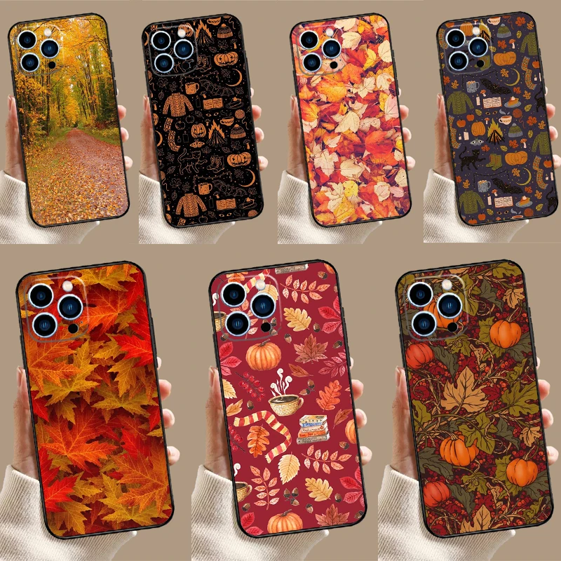 Autumn Leaves Fall Fox Pumpkin For Huawei Nova Y70 Y91 Y90 Y60 Y61 Y72 Y73 3i 7i 8i 11i 12i 9 10 SE P20 P30 P40 Lite Case