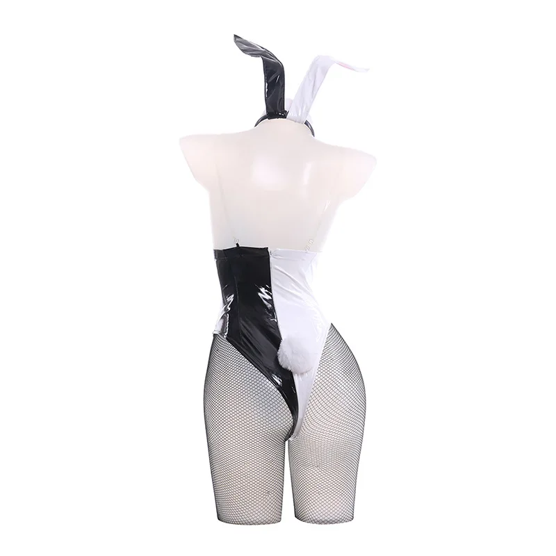 Gioco Danganronpa Black White Bear Rabbit enosima Junko Cossplay Costume Sexy Bunny Girl Cosplay Anime Cute Full Suit