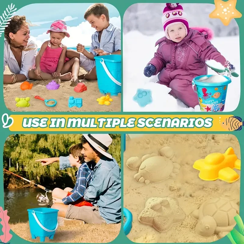 16 Stuks Kinderen Strand Speelgoed Set Baby Spelen In Water En Strand Grote Zand Schop Strand Emmer Zand graven Tool Zand Speelgoed