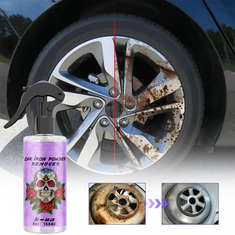 

Iron Remover Car Detailing Versatile Iron Removal Spray Rust Stain Remover Instant Metal Rust Remover Iron Remover Wheel Cleaner