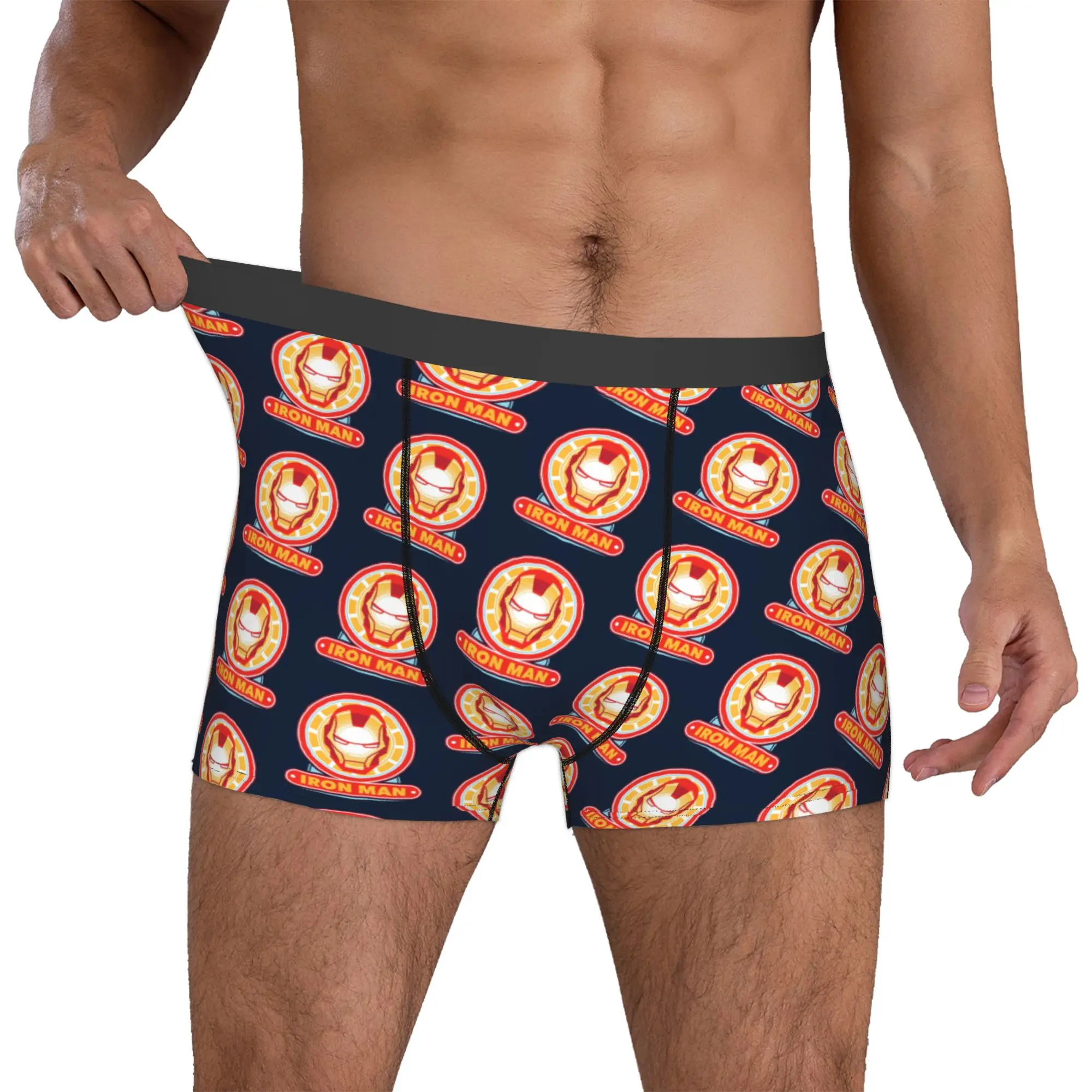 

Custom Irons Anime Fours Boxers Shorts Men's Comics Animation Briefs Underwear Novelty Underpants