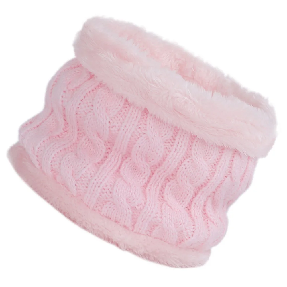 

Kids Winter Cotton Scarf Pink Thicken Neck Warmer Cartoon Knitted Scarf Soft Warm Cozy Autumn Winter Accessory
