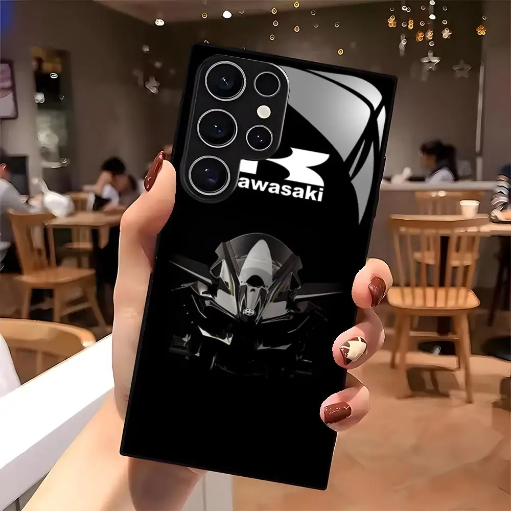 Hot motorcycle K-kawasakisES Phone Case For Samsung S26 S25 S24 S23 S22 S21 S20 Plus Ultra Note20 Tempered Glass Case view 3