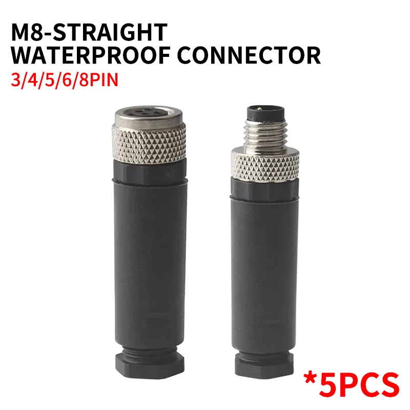 

M8 waterproof connector - 3P4P male female M8 waterproof aviation plug socket sensor cable connector