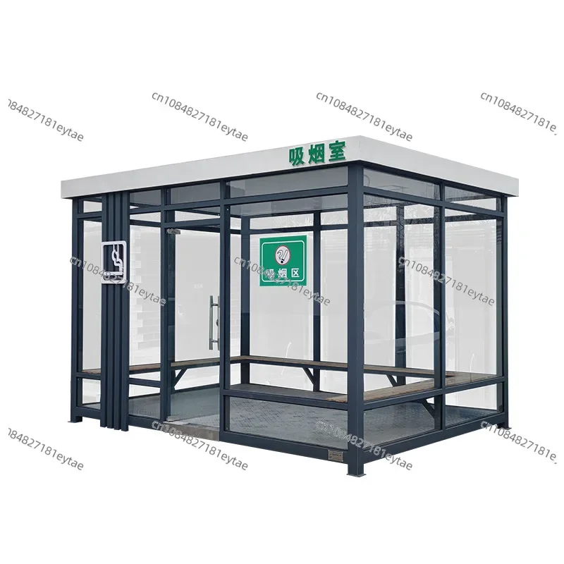 

Factory outdoor steel structure smoking booth manufacturer stainless steel smoking room scenic area hospital park smoking