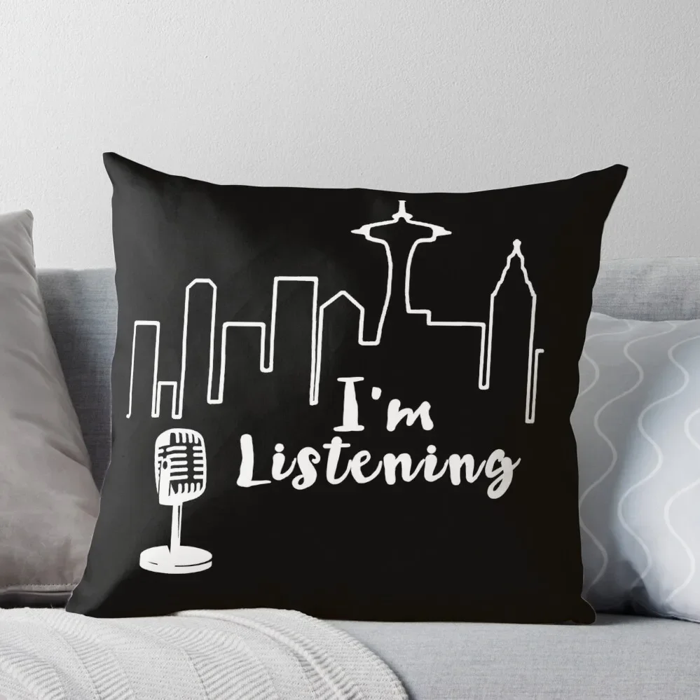 

I'm listening Throw Pillow home decor items sleeping pillows