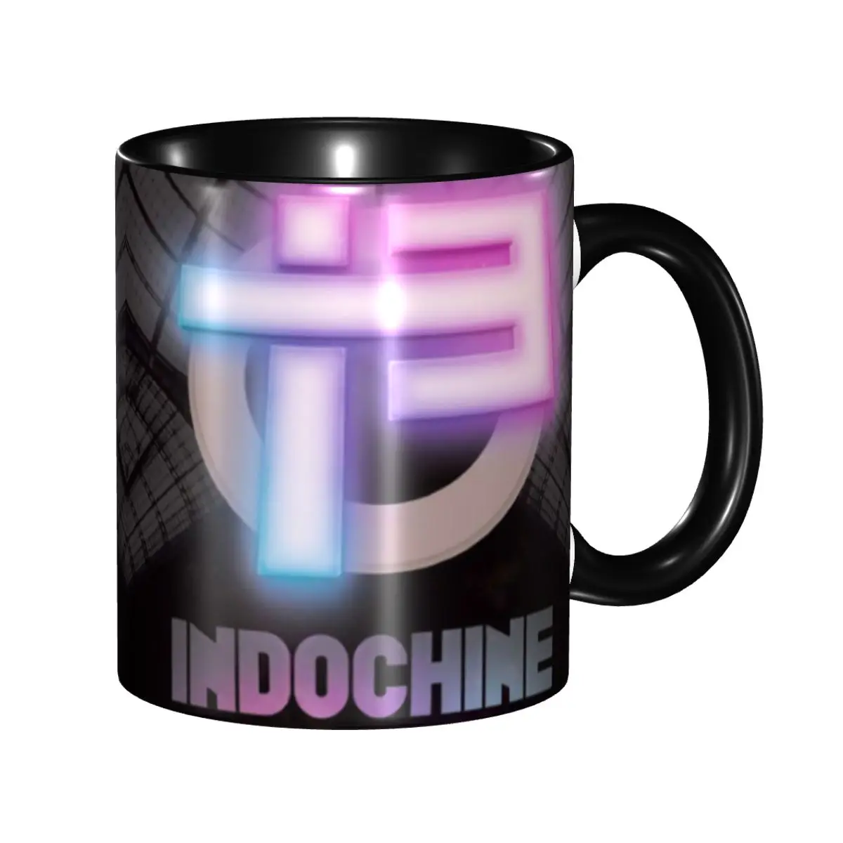 Grab It Fast Pop Rock Band Logo Mug Custom Rock Band Indochine Ceramic Coffee Mug Creative Present