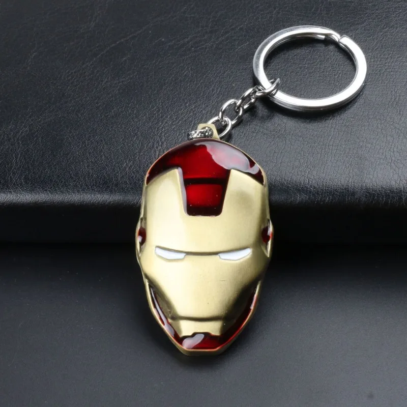 Marvel legend Anime Avengers Superheroes Iron Man kirsite Key Chain stereoscopic model decoration Pendant Crafts Small gifts