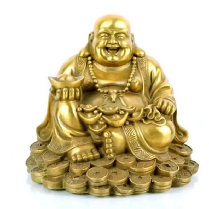 

Copper Maitreya Buddha ornaments pure copper Maitreya Bodhisattva statue Laughing Buddha big belly Buddha future Buddha home st