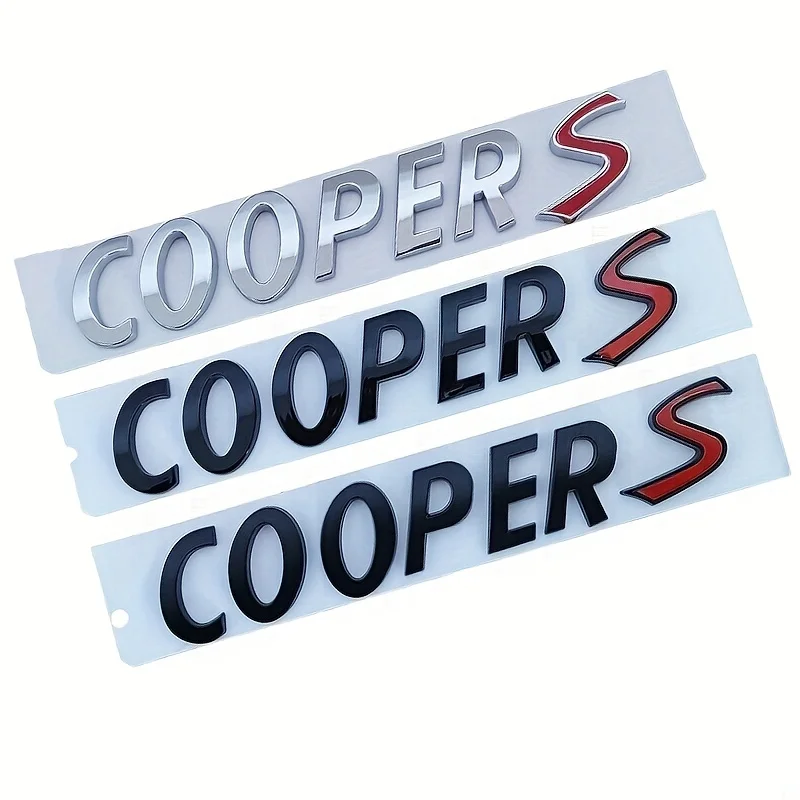 

3D хромированные автомобильные буквы Cooper S, мини-эмблема, значок, наклейка для Honda Accord Mercedes Benz 2019, аксессуары Bmw F30