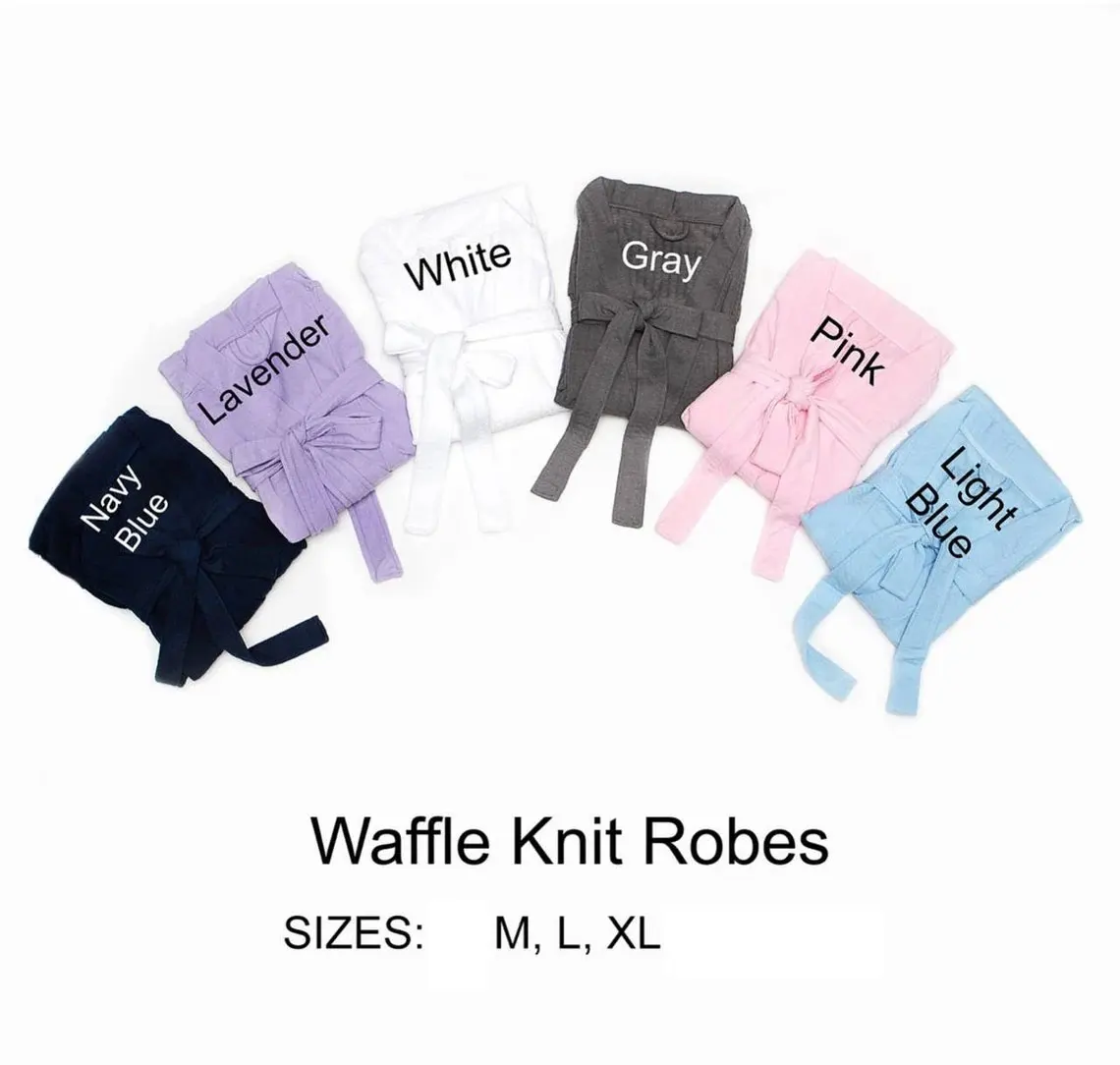 Mr Mrs Waffled Robes Matching Robes for Couple Groom Bride His Hers Bathrobes Anniversary Honeymoon Gift Waffle Knit Unisex Robe