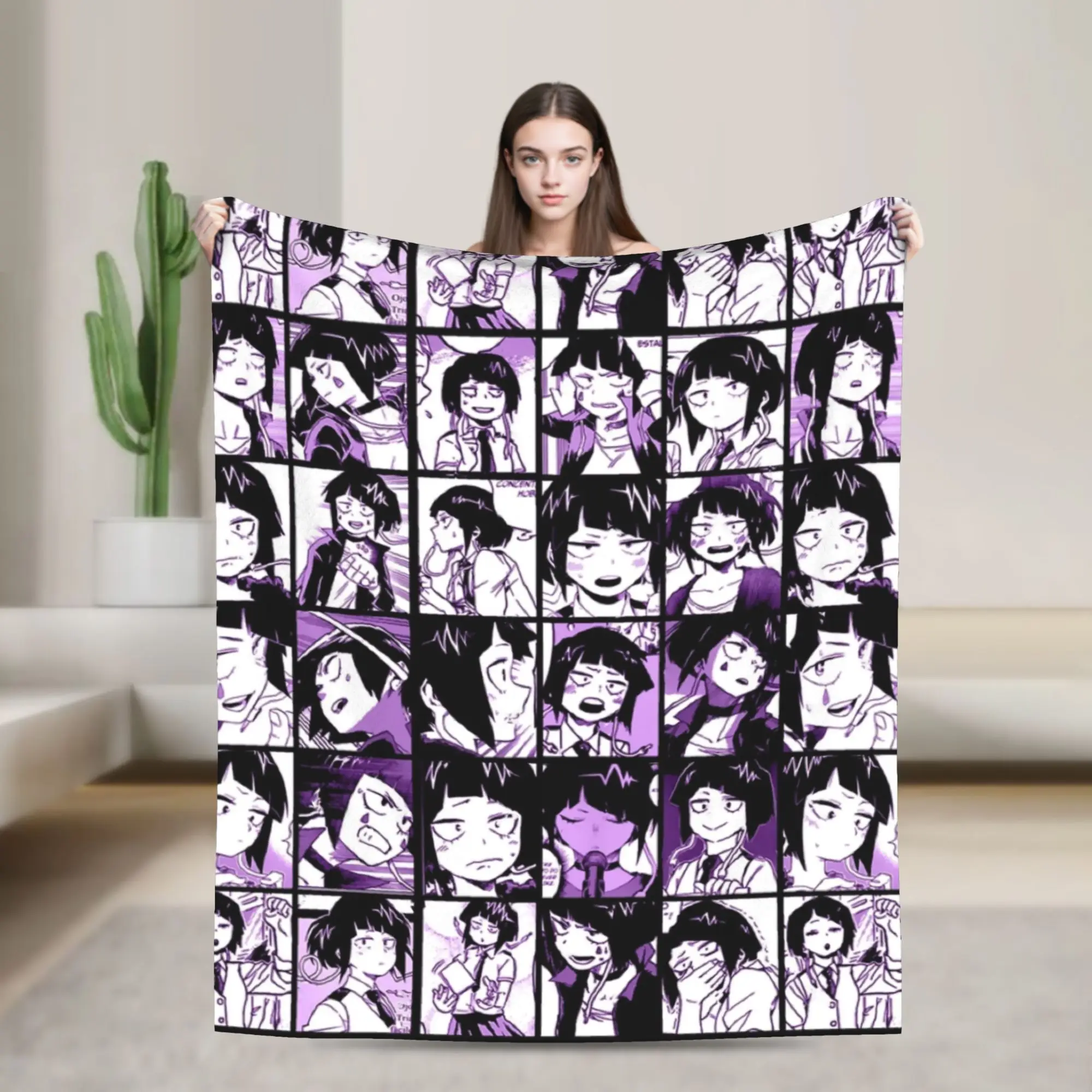 Boku No MHA Anime Blankets Jirou Kyouka Flannel Throw Blanket Summer Air Conditioning Decoration Ultra-Soft Warm Bedsprea,