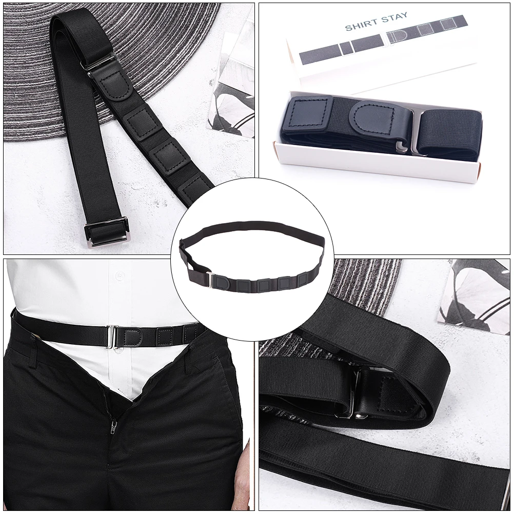 

2Pcs Elastic Non-Slip Men Women Shirt Holder Belts Comfortable Adjustable Anti-Wrinkle Tuck Solution
