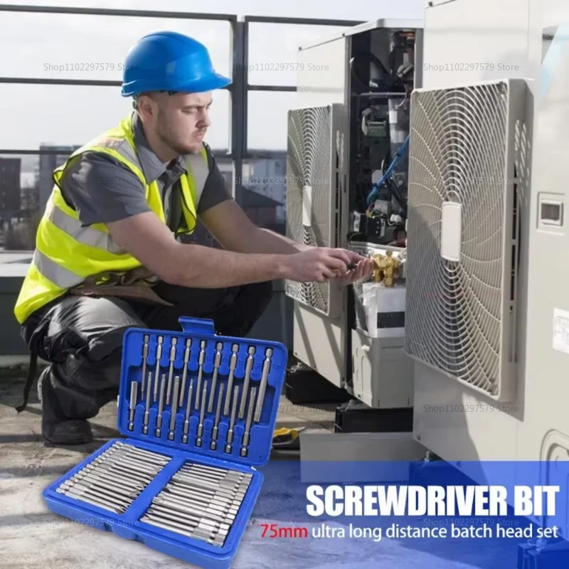 50/36 قطعة 75 مللي متر اضافية طويلة مفك مغناطيسي بت مجموعة أدوات تشمل الأمن توركس ستار عرافة سبلاين للإصلاحات الدقيقة