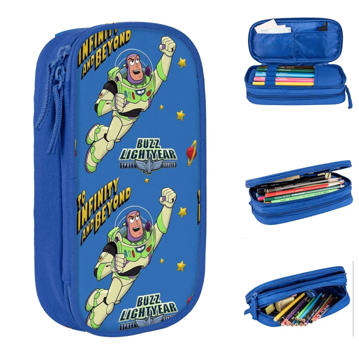 Flying Astronaut Stars Planets Toy Story astucci portapenne portapenne borsa di grande capacità studenti regali scolastici cancelleria