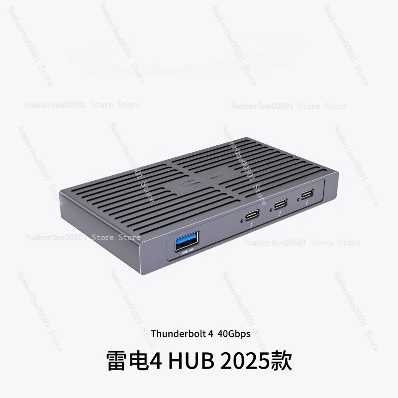 Thunderbolt 4 Hub with JHL8440 Chip - Compatible with Thunderbolt 5/4 & USB4 for 2025 Laptops/PCs