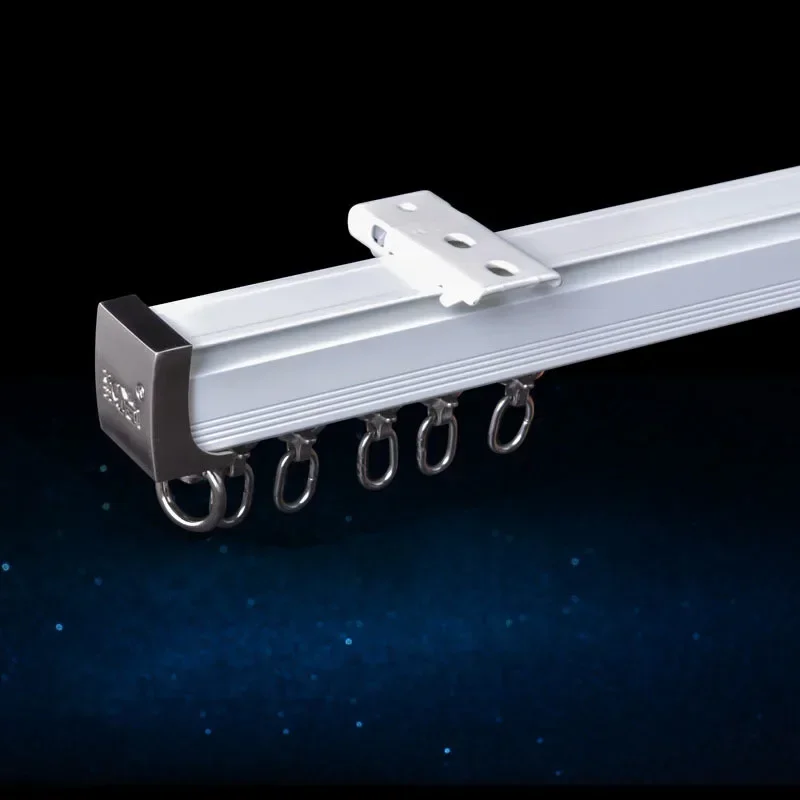 Aluminium Legierung Stille Vorhang Track Vorhang Stange Decke Seite Installation Einzel Durable Triple Vorhangs Zubehör Angepass