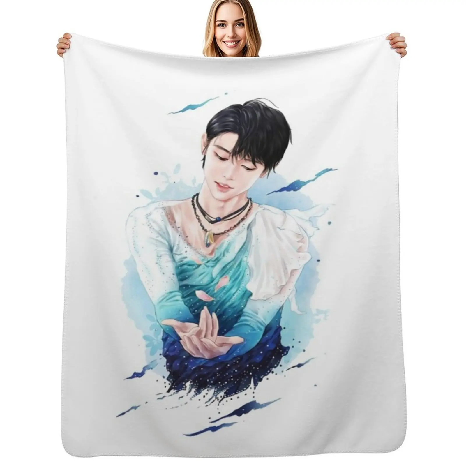 

Yuzuru Throw Blanket Stain Resistant Cozy Warm Blanket