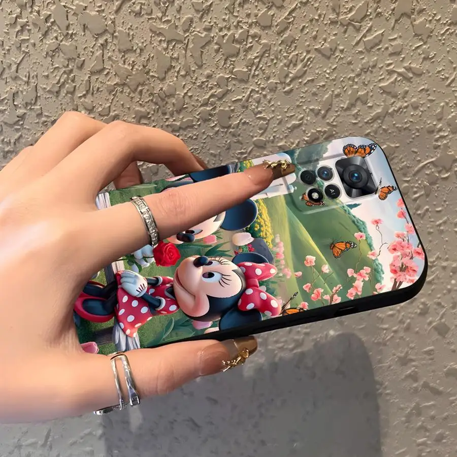Funda para Xiaomi Redmi Note 10 9 8 Pro 11S 10S 11 13 12 Pro Plus 12S 9s funda trasera suave para teléfono Disney Mickey Minnie