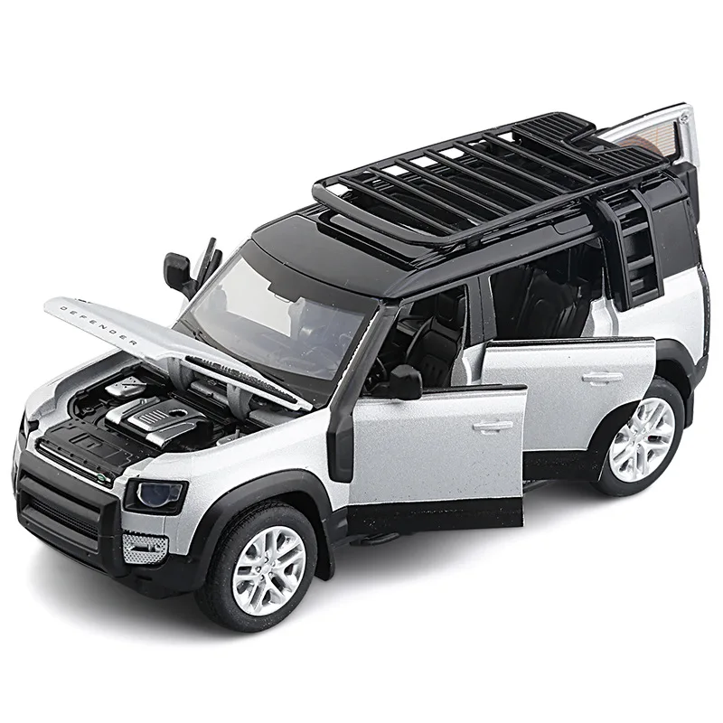 High quality 1:32 alloy Defender 110 car model,simulation sound and light shock absorption car toy,new product hot sale